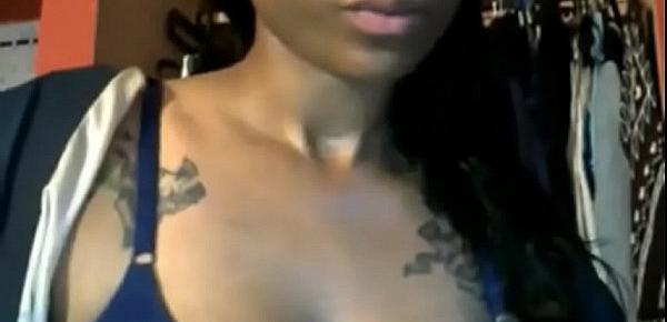  sexy ebony seductress webcam tease